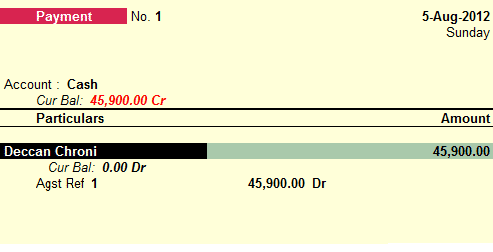 Cash voucher