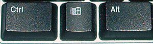 A Control key (marked "Ctrl") on a m...